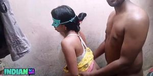 Amateur Indian couple are making a sex tape while at home