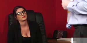 British CFNM office voyeur enjoys wanking session