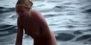 Nudist women in the sea