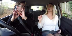 FAKEHUB - Cock riding bae enjoys car fuck with her personal instructor