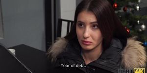 DEBT4k. Huge loan turns beautiful girl into dirty-minded slut