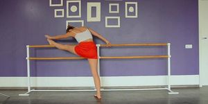 Flexible nude gymnastics by hot Euro teen