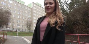 Public Agent – Russian shaved pussy fucked for cash (Verona Sky)