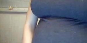 Apregnant with big boobs, brown areola at webcam 1 (MrNo)
