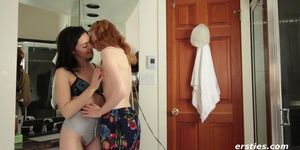 Red Hot Real Lesbians Have Bathroom Sex