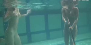 Underwater acrobatics lesbians Irina Barna and Anna Feher