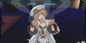 [Cm3D2] Hyperdimension Neptunia Hentai - Blanc Takes A Big Dick