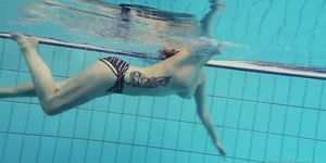 Katrin Privsem enjoys the pool for herself