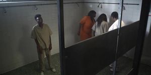 Female prisoner whipped