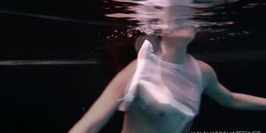 Actual mermaid super hot girl underwater
