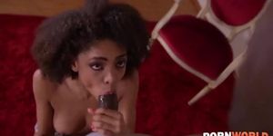 Slutty Ebony Babe Luna Corazon Gets Her Trimmed Pussy Stuffed With Big Black Dick