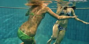 Hot erotic swimming pool poses