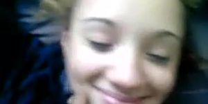 West African immigrant nuts on cute Euro girl's face