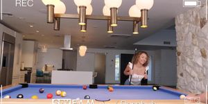 Spyfam Curly Haired Step Sis Loses Pool Game (Allie Addison)