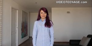 petite teen photo model does her first porno casting