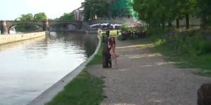 Denisa - Sweet Redhead Girl Naked In Public Streets