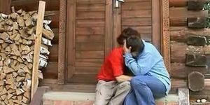 Amateur Russian mature mom and boy