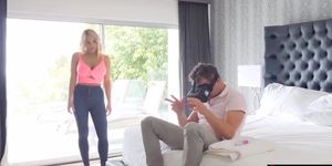 Stepmother Watches As Her Stepson Masturbates Wearing A Vr Headset (Olivia Austin)