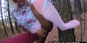 Slender Ebony Step Daughter Mounting Step Father BBC In Mini Skirt Sheisnovember Erect Nipples Out And Bouncing During Sex