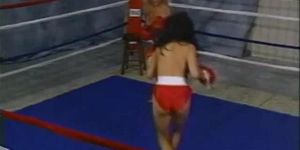 Topless Boxing - Julie vs Jasay