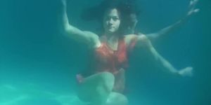 Swimming pool naked teen Rusalka gets horny