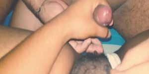 The first time that my stepson's penetrates my hairy pussy