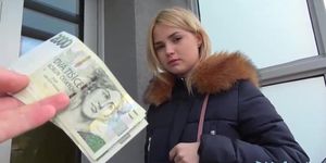 Public Agent Hot blonde gets a mouthful of cum (Lika Star)