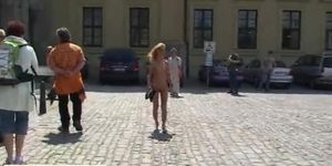 public nudity with hot blonde girl
