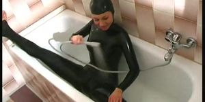 Taking a bath in latex