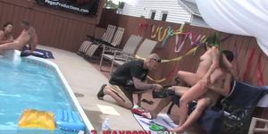 3-Way Porn - Family Pool Party Old-Young Family Threesome