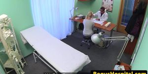Blonde amateur patient pussyfucked by doctor