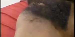 Short Curly Hair and Mega Hairy Pussy - Huge cumshot