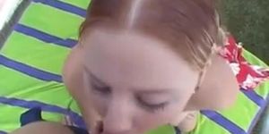 Creampie  in a real Redhead Pussy - Cherry Poppens