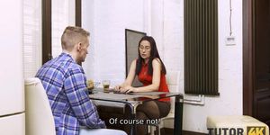 TUTOR4K. Sex with guy is better for English tutor than problems with law
