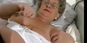 Chubby Old Granny Strips and Plays again