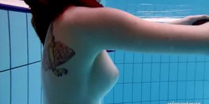 Skinny Babes With Big Tits Underwater
