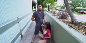 BANGBROS - Gagging public MILF slut fucked by BWC after deepthroating