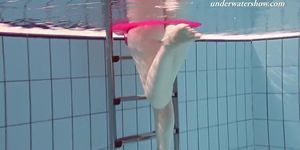 Sexiest tight skinny teen swims freely underwater