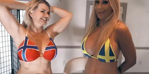 Behind The Scenes with Vicky Vette! Norway VS Sweden Pussy Challenge! (Puma Swede)
