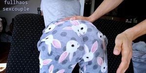 Sexy Step Sis In Pajamas Compilation Teasing Spank Ass Handjob And Cumshot