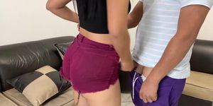 Beautiful Stepmom Dancing Dembow Perreo With Her Stepson Rub My Cock In My Ass When My Husband Is Not At Home