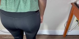 Black leggings, vpl booty grinding and groping
