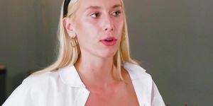 Busty Blonde Seduces Naughty Teen Lesbo (Mae Milano)