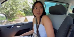 STREETFUCK - Hitchhiker May Thai Caught Masturbating