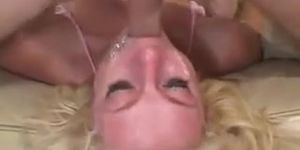 blond slut drools