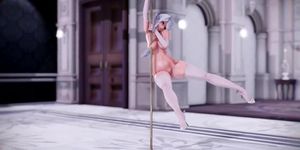 [MMD] Haku White Suit Pole Dance