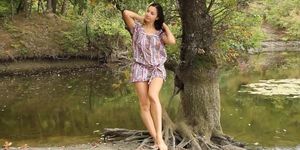 Outdoor Obsession? 18yo Gratidia Goes Into The Woods For Solo Time!