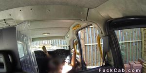Huge tits girl rimming and anal fucking in fake taxi