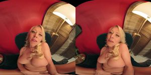 Busty blonde MILF puts on one hell of a show in VR