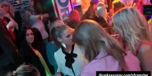 Bisexual club slags having public sex orgy
